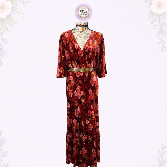 Johnny Was Dresses & Skirts - Johnny Was Floral Velvet Maxi Dress • Size L